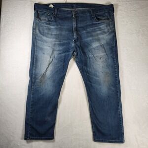 Levi's 502 Jeans Men's 46x30 Medium Wash Relaxed Taper Big Tall Distressed‎